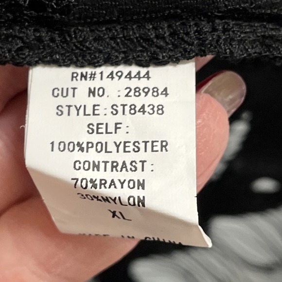 Ember Kimono Womens XL Black Sheer Mesh Crochet Open Front Witchy Whimsigoth - Picture 6 of 10